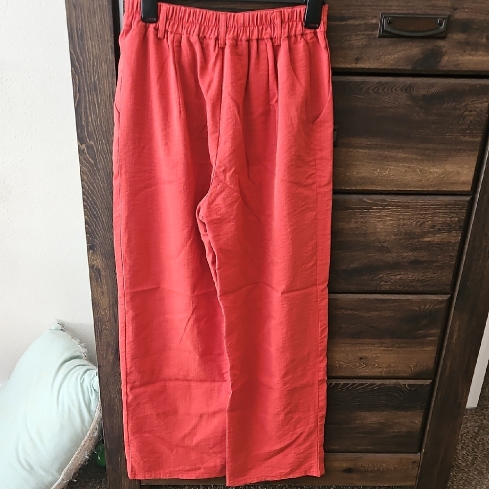 Wide Leg Burnt Orange Pants